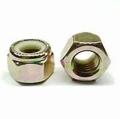 1-1/2"-12 Grade 8 Nylon Lock Nuts - Yellow Zinc - Fine Thread - 1pc