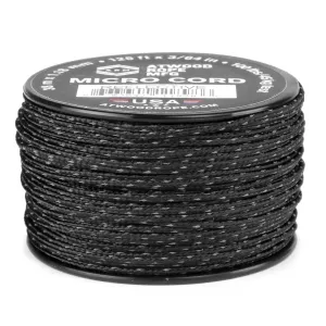 1.18mm Micro Cord Reflective - Black