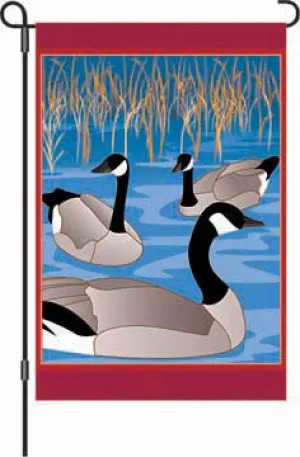 12 in. Canada Geese Garden Flag - Crisfield Visitors