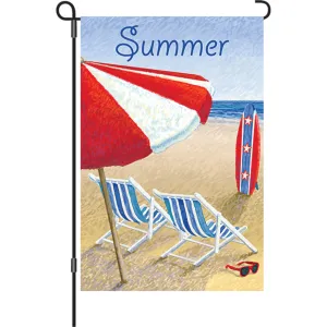 12 in. Memorial Day Garden Flag - Patriotic Beach Chair