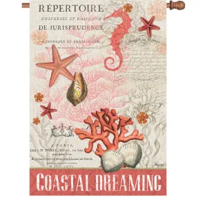 28 in. Vintage House Flag - Coastal Dreaming