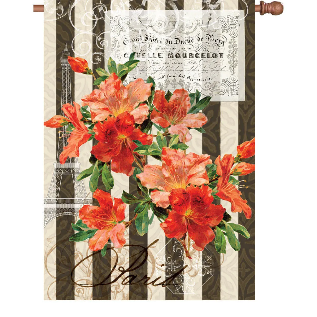 28 in. Vintage House Flag - Springtime Azalea