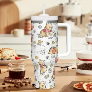 40oz Winnie The Pooh Insulated Tumbler With Straw