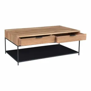 46 Inch Coffee Table Natural Contemporary