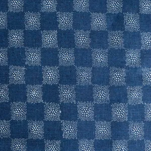 Austria, Karl and Maria Wagner, Blaudruck Schachbrett Print Yardage Narrow 0.9 m Wide