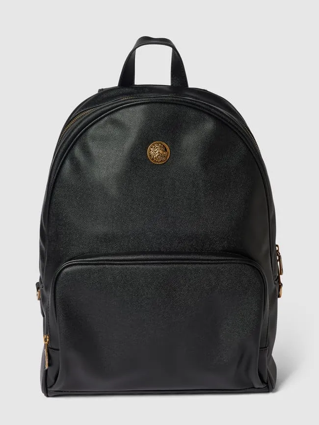 Backpack with label appliqué, model "KING" Guess, black