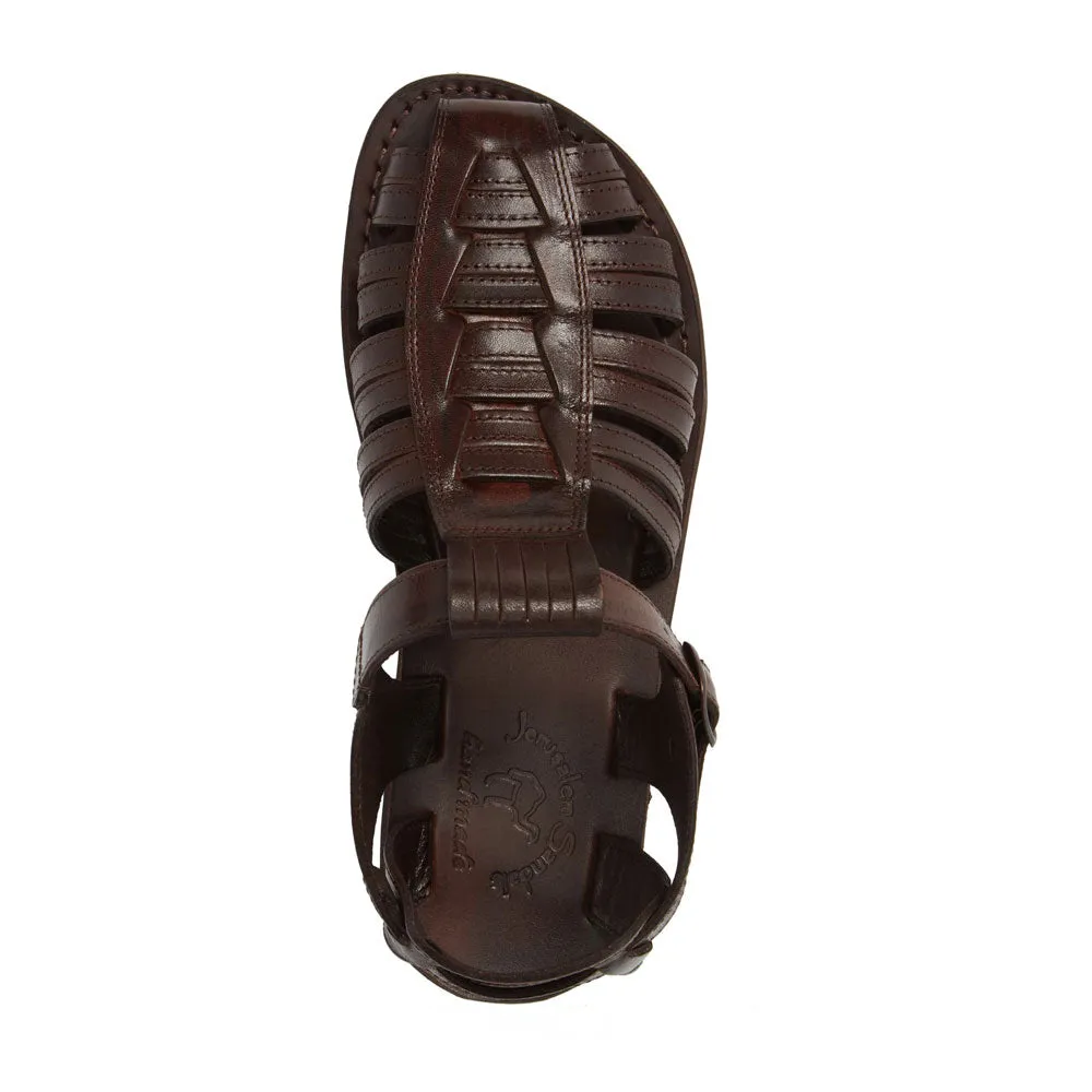 Barak - Leather Closed Toe Sandal | Brown