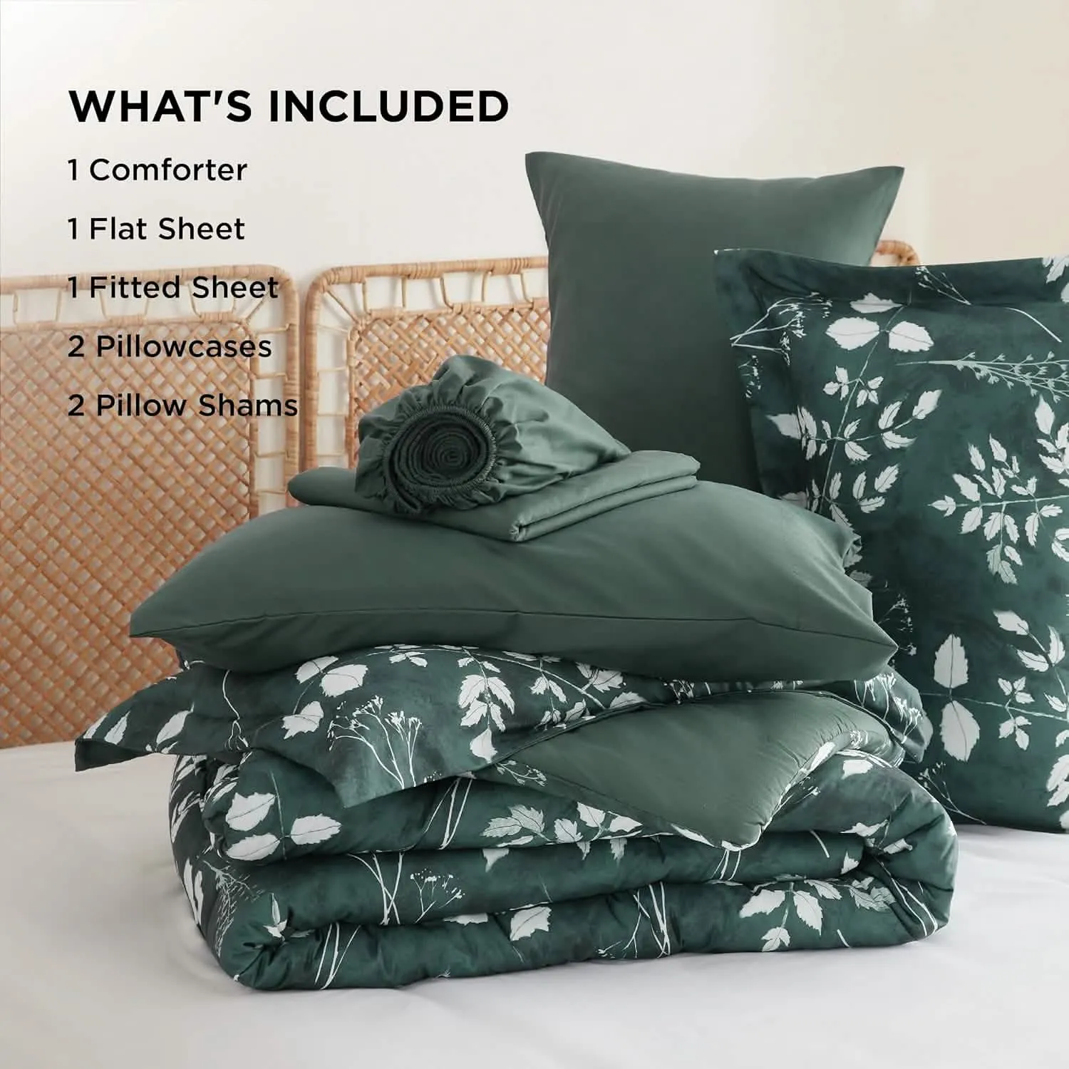 Bedsure Elegant Floral Comforter Sets