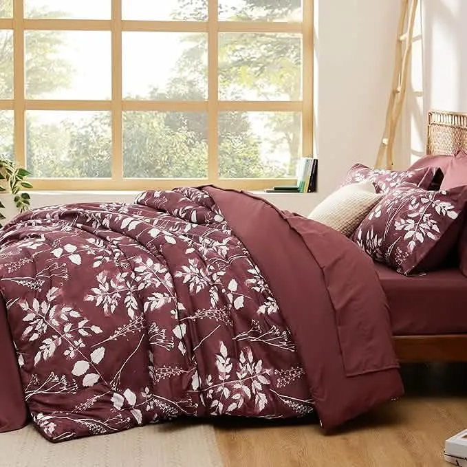 Bedsure Elegant Floral Comforter Sets