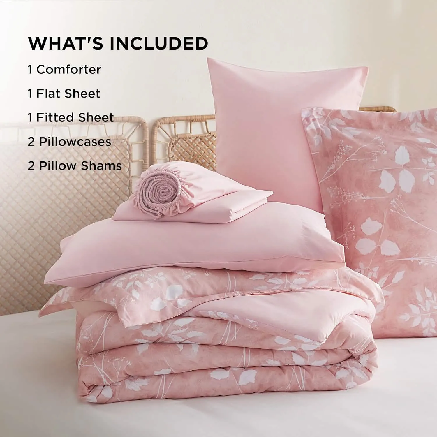 Bedsure Elegant Floral Comforter Sets