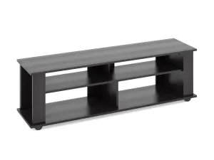 Black Wood TV Stand, TVs up to 75"