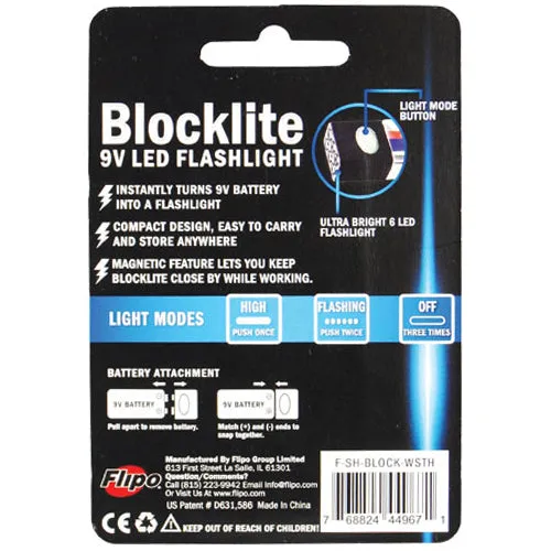 Blocklite 9-Volt Battery Led Flashlight