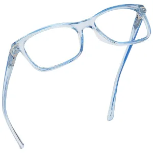 Blue Light Blocking Reading Glasses (Light Blue, 050 Magnification) Computer