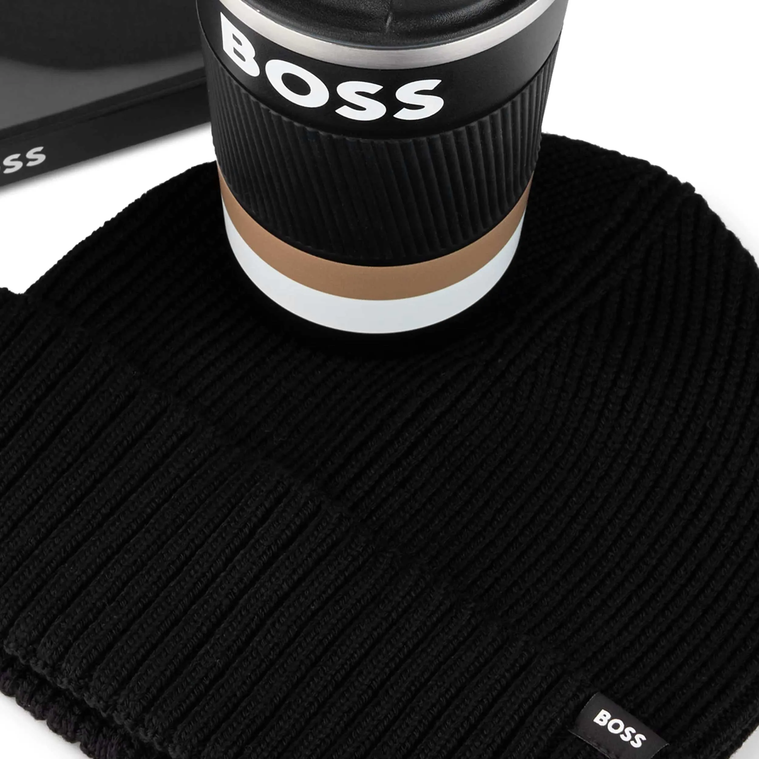 BOSS GBBM Mug Beanie Gift Set in Black