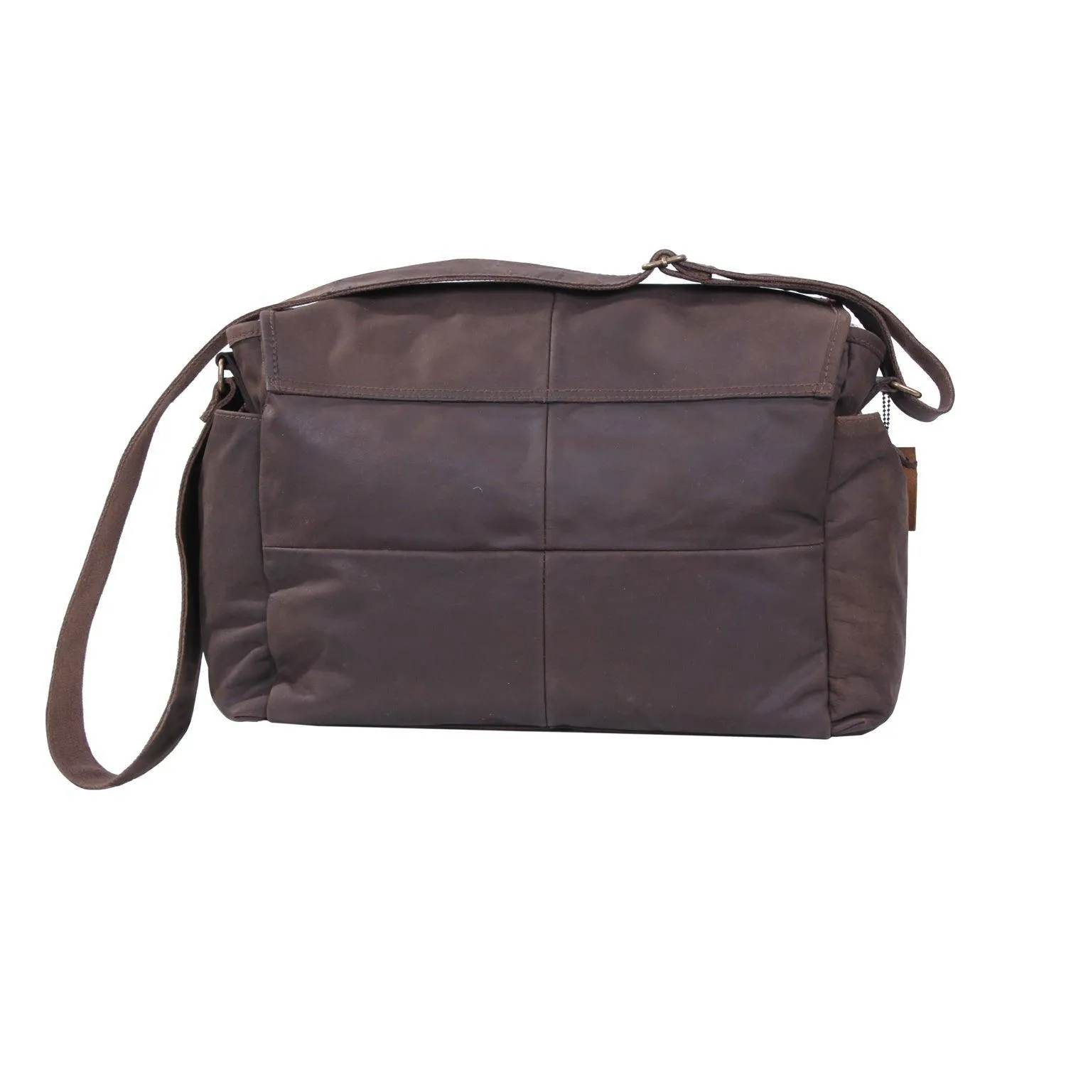 Brown Leather Classic Messenger Bag