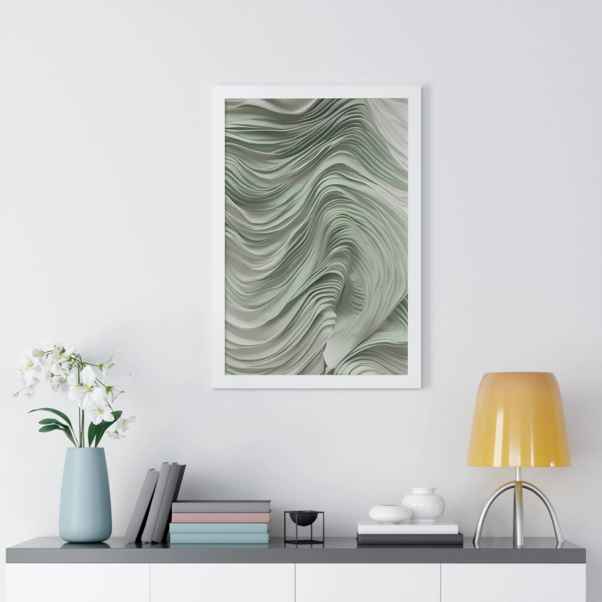 Celestial Drift Crafted Framed Vertical Poster by Artisan & Blooms