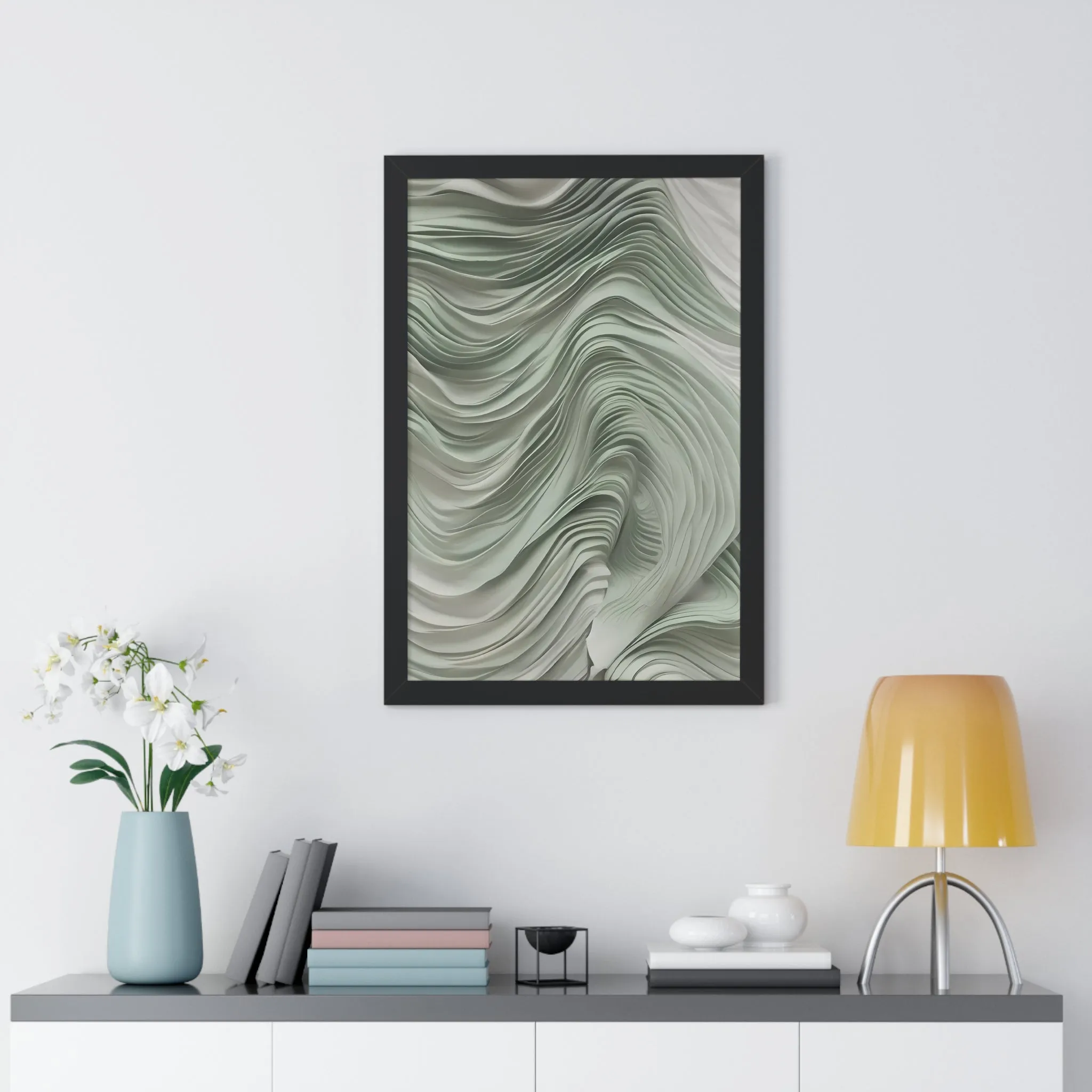 Celestial Drift Crafted Framed Vertical Poster by Artisan & Blooms