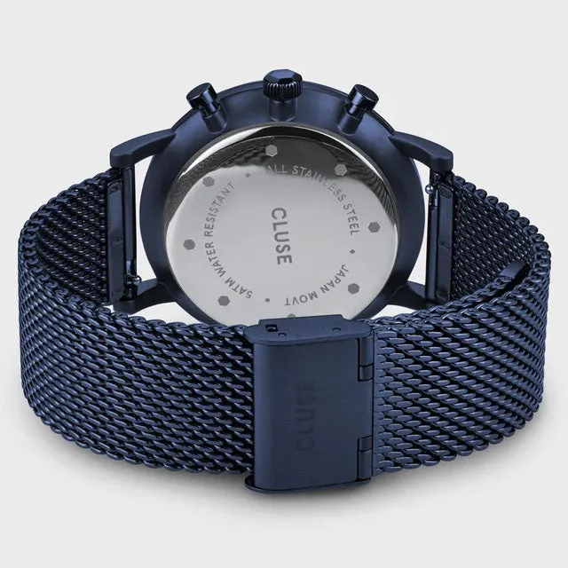 CLU Watch Aravis Chrono Mesh Full Blue Mens