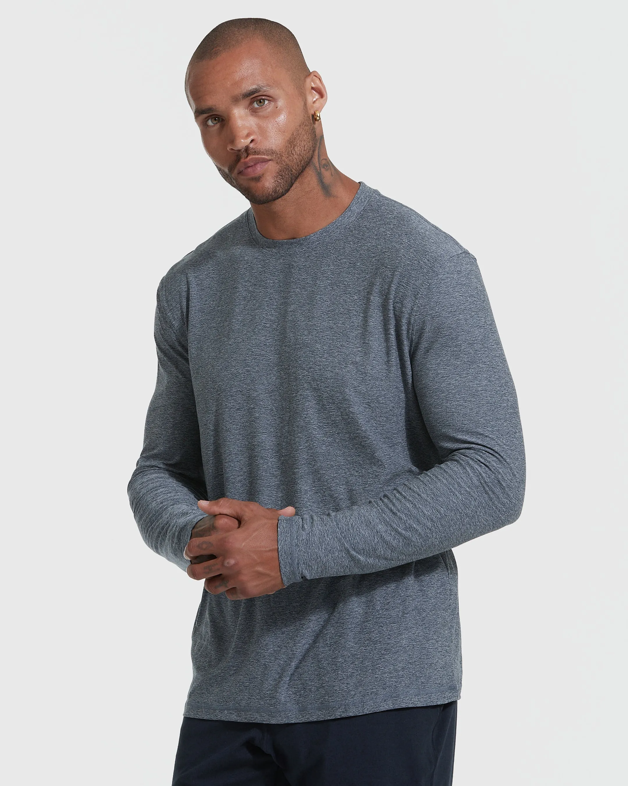 Cool Tones Active Long Sleeve Crew T-Shirt 6-Pack