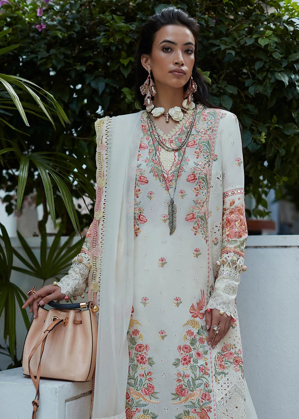 Cream Lawn Suit - Elan - Luxury Lawn '23 - NYSA-EL23-02B