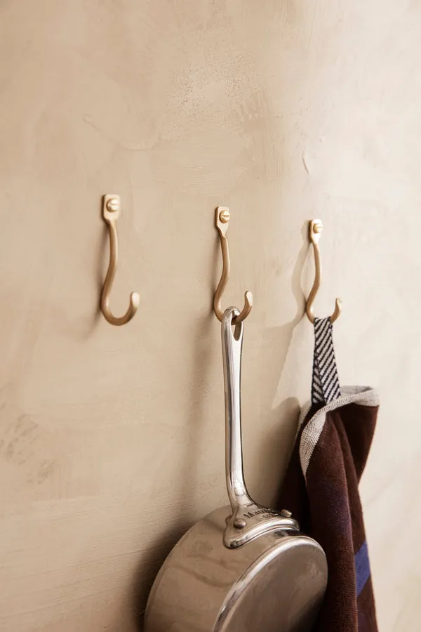 Curvature Hooks | Set of 3 | Brass | by ferm Living