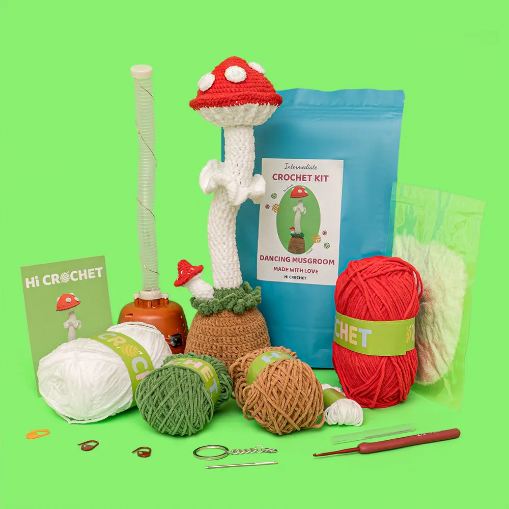 Dancing Mushroom Animal Can Sing and Dance Cute Crochet Kit