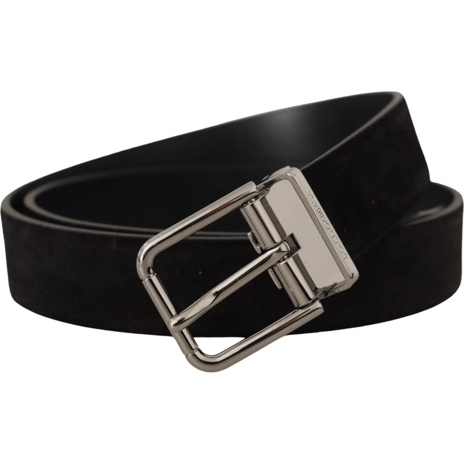 Dolce & Gabbana Elegant Black Leather Grosgrain Belt