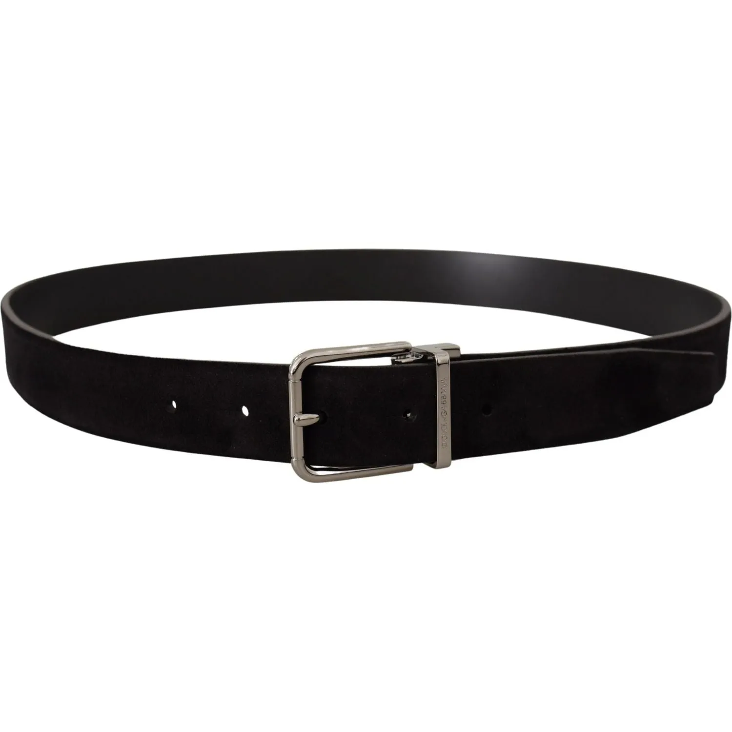 Dolce & Gabbana Elegant Black Leather Grosgrain Belt