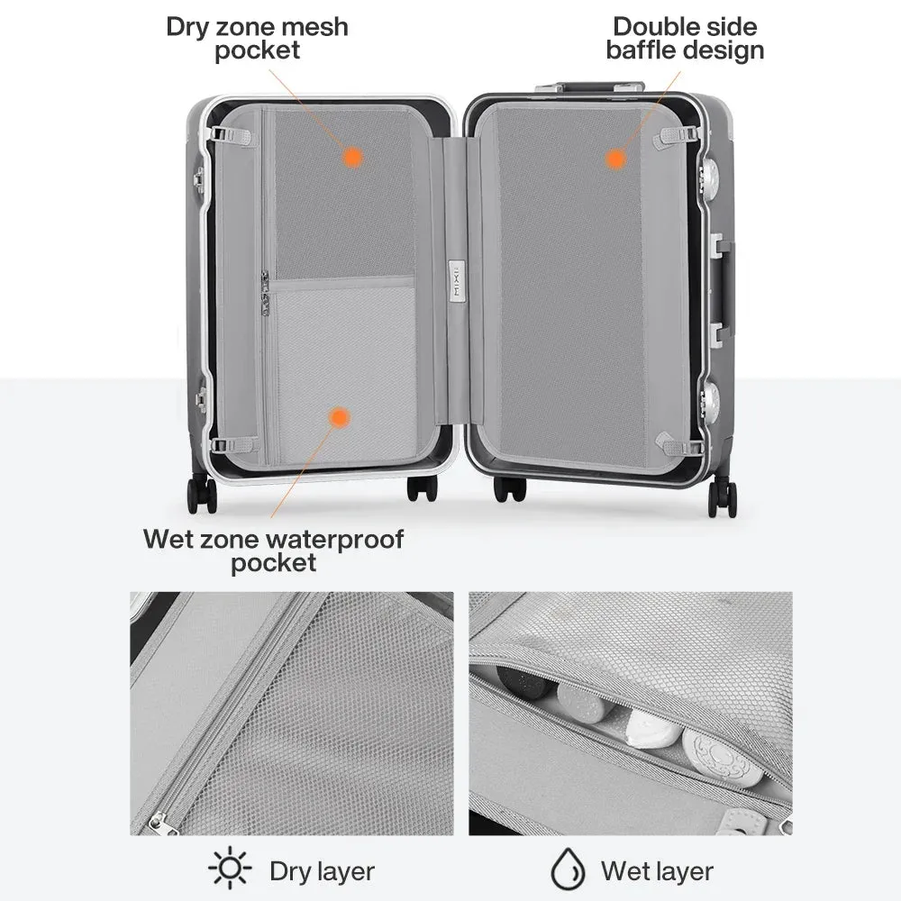 Durable Aluminum Frame Metal Corner Business Travel Suitcase