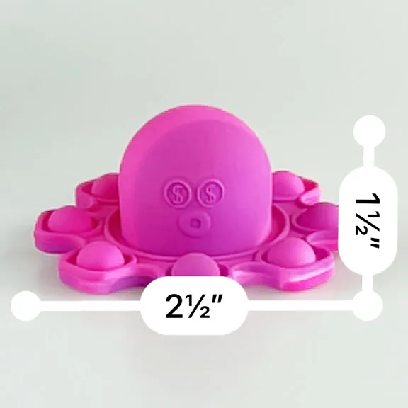 Fidget Pop Mini Octopus Toy - 24 Pieces Per Retail Ready Display 22870