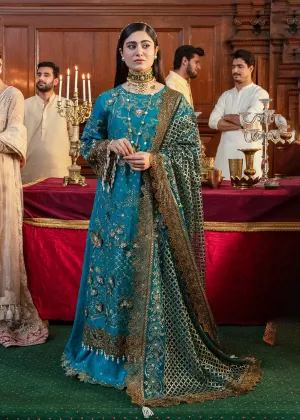 Firozi Blue Pakistani Sharara Suit | Imrozia Serene Mehram Brides '23 | SB-14 - NAJAT