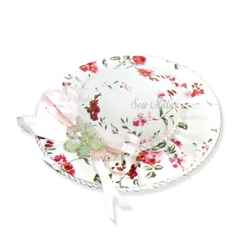 Hat Pin Cushion - Elegant Rose Design