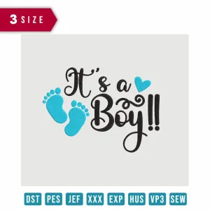 It's a Boy - Embroidery Design