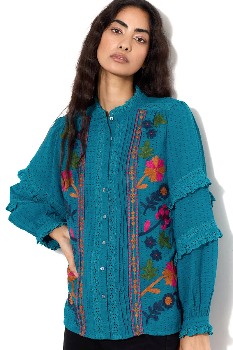 Keoni Embroidered Top