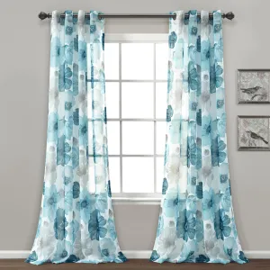 Leah Sheer Window Curtain Panel Set