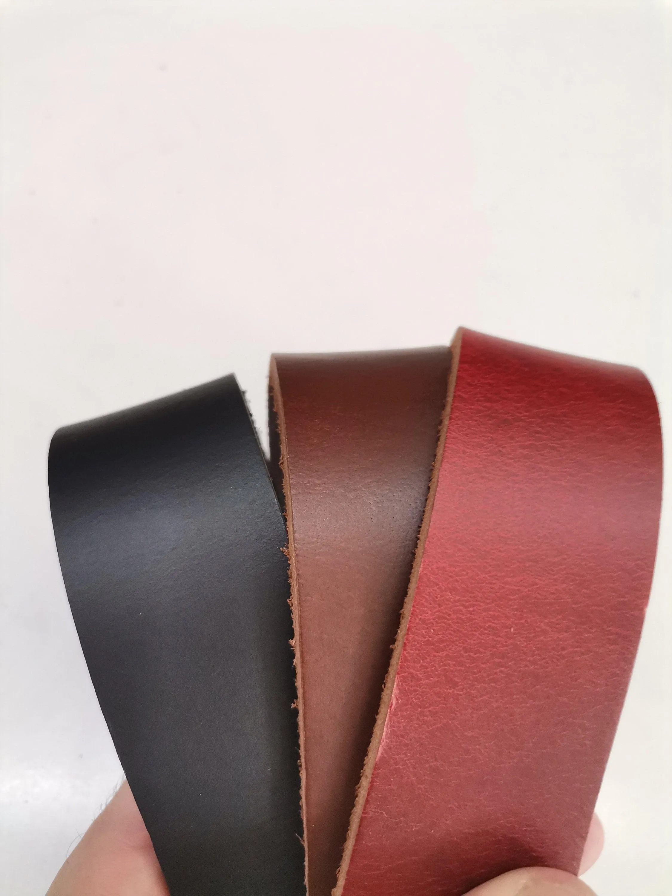 Leather straps for belts, Genuine leather straps for crafts, thickness 5,0mm(13 oz) length 130cm(51 inches)