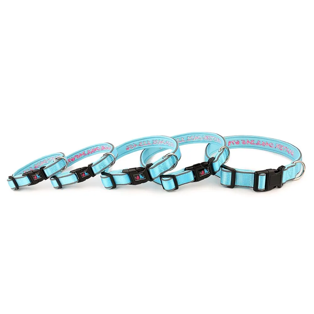 (NEW DESIGN) Super Premium - Nylon & Padded Neoprene with Safety Reflection Strips Dog Collars