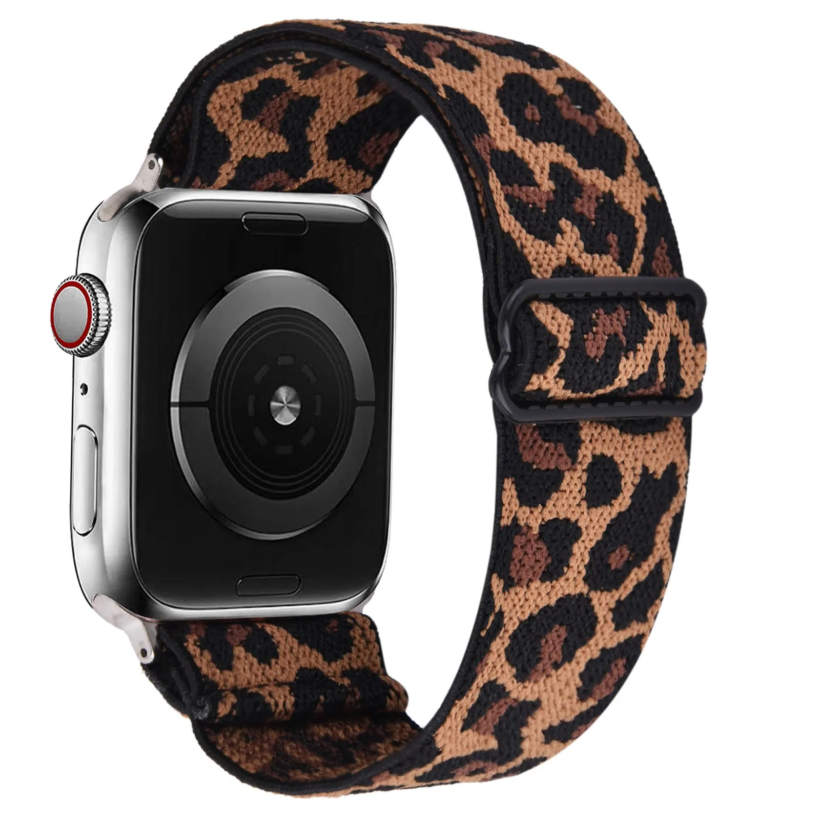 Nylon Stretchy Loop Band for Apple Watch-Leopard Print