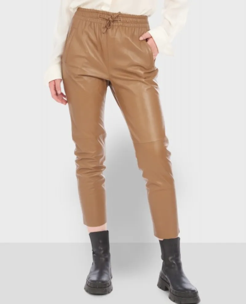 Oakwood Gift Coffee Brown Leather Trousers