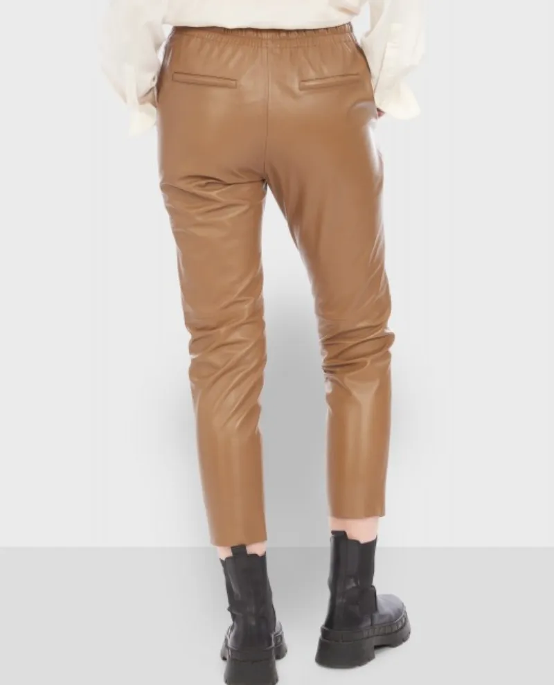 Oakwood Gift Coffee Brown Leather Trousers