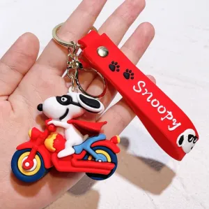 Peanuts Snoopy Motorbike Charlie Brown Keychain Keyring for Keys Backpack Charm