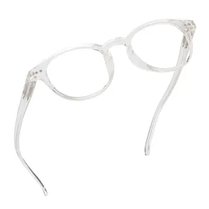 Round-Blue-Light-Blocking-Reading-Glasses-Clear-Zero-Magnification-Computer-Glasses