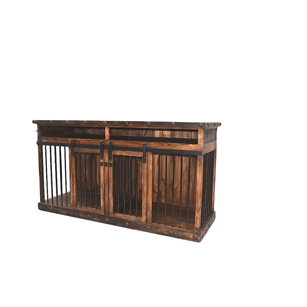 RUSTIC LARGE SIZE DOG CRATE