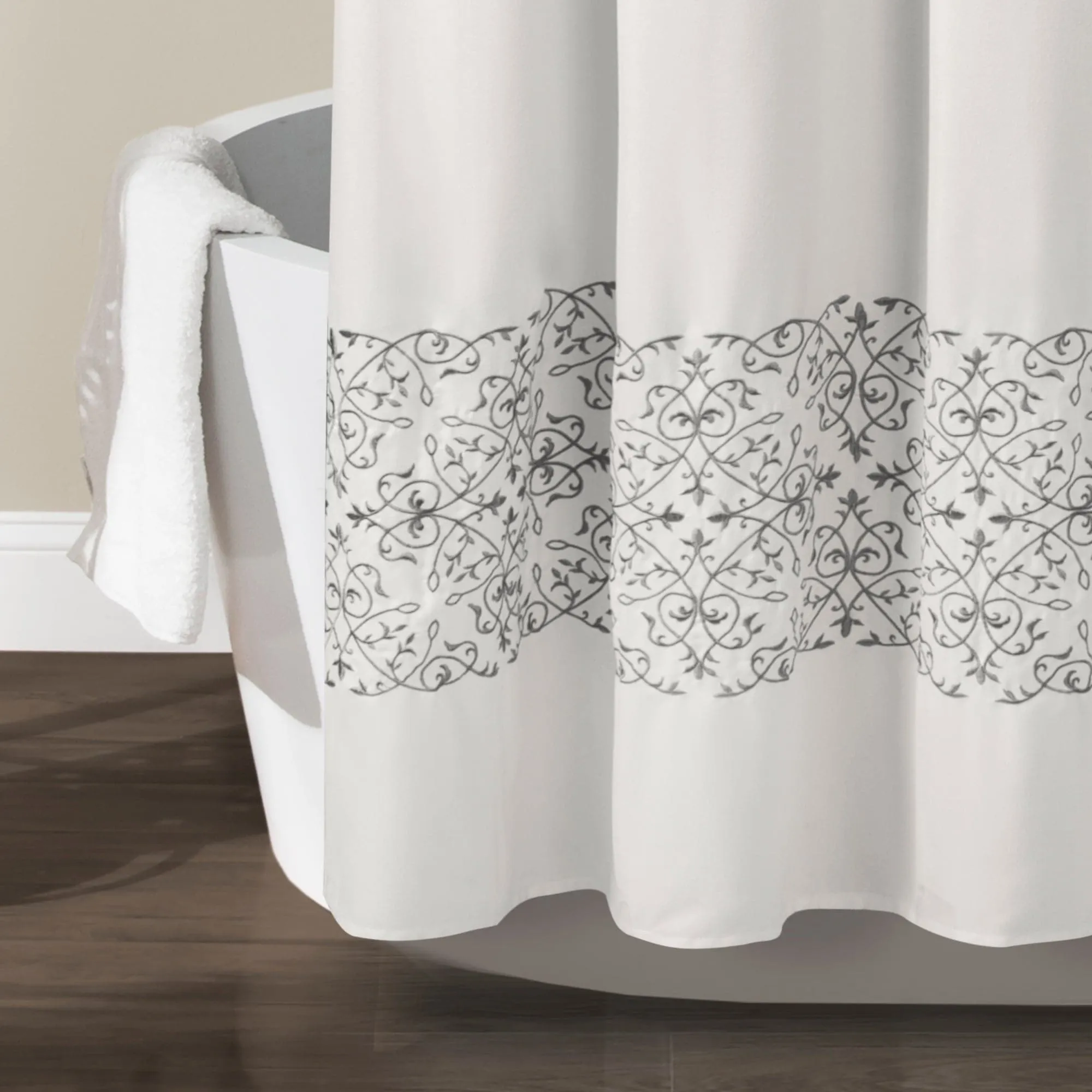 Scroll Medallion Shower Curtain