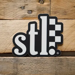 STL White/Black Slap Sticker