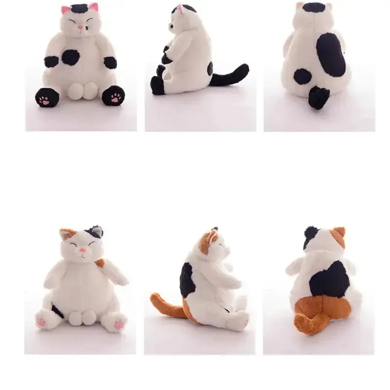 Swag Trick Big Balls Flower Cat Plush Toy | Stuffed Japan Anime Figure Doll | Lazy Fat Big Belly Cats Plushie | Gift for Boyfriend