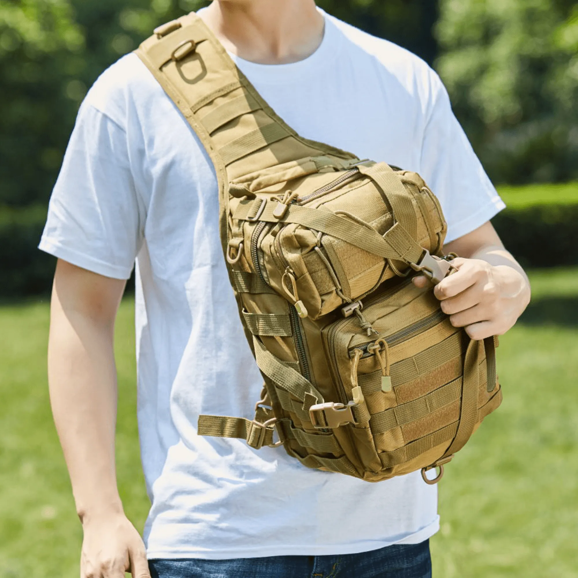 Tactical Medium 15L Sling Backpack Range Bag