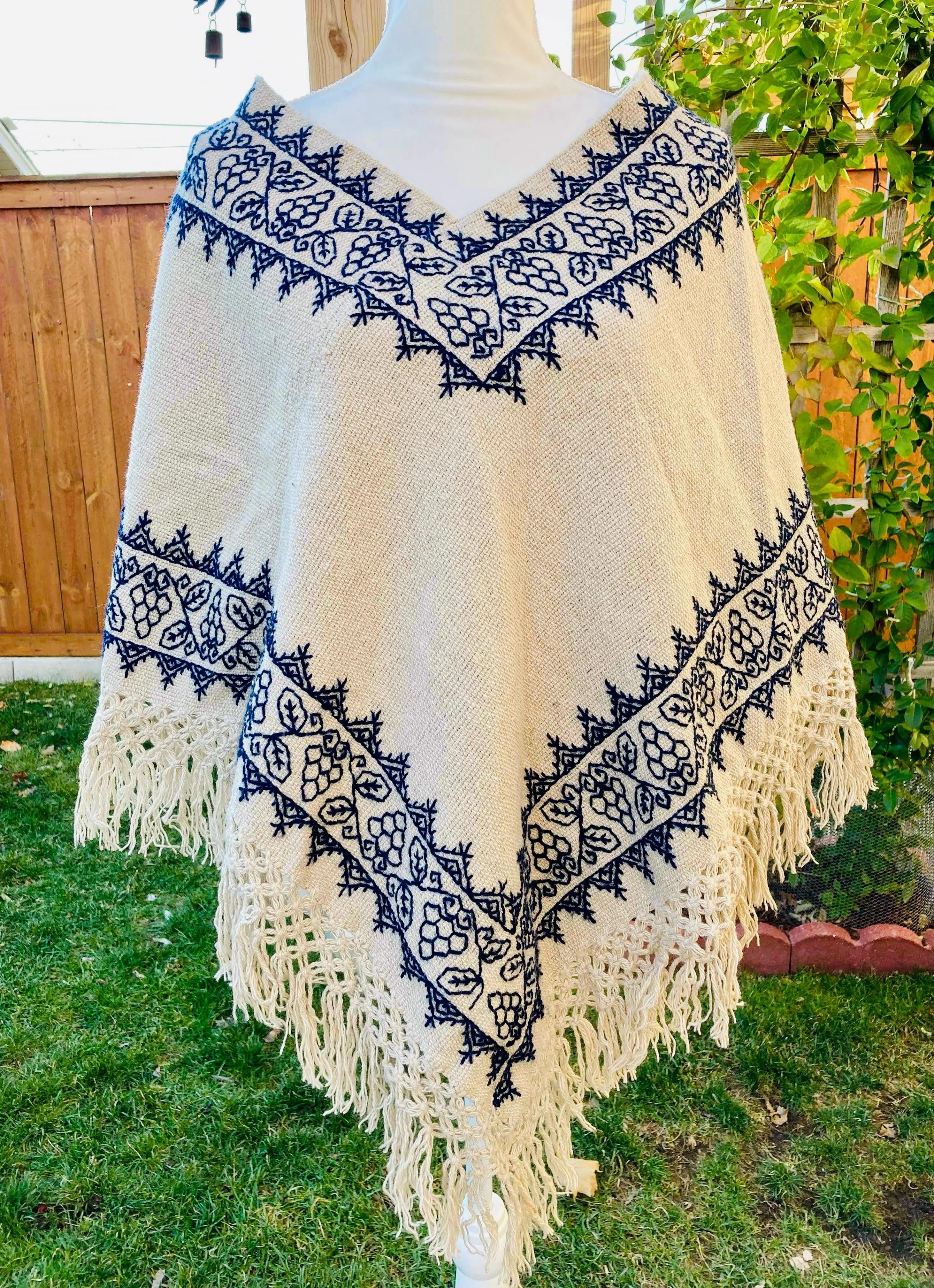 Women's Embroidered Poncho-- Puebla, Mexico