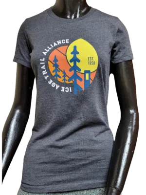 Women's Slim Fit Ice Age Trail Alliance T-Shirt-Grey