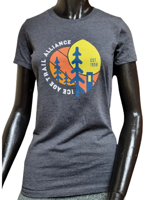 Women's Slim Fit Ice Age Trail Alliance T-Shirt-Grey